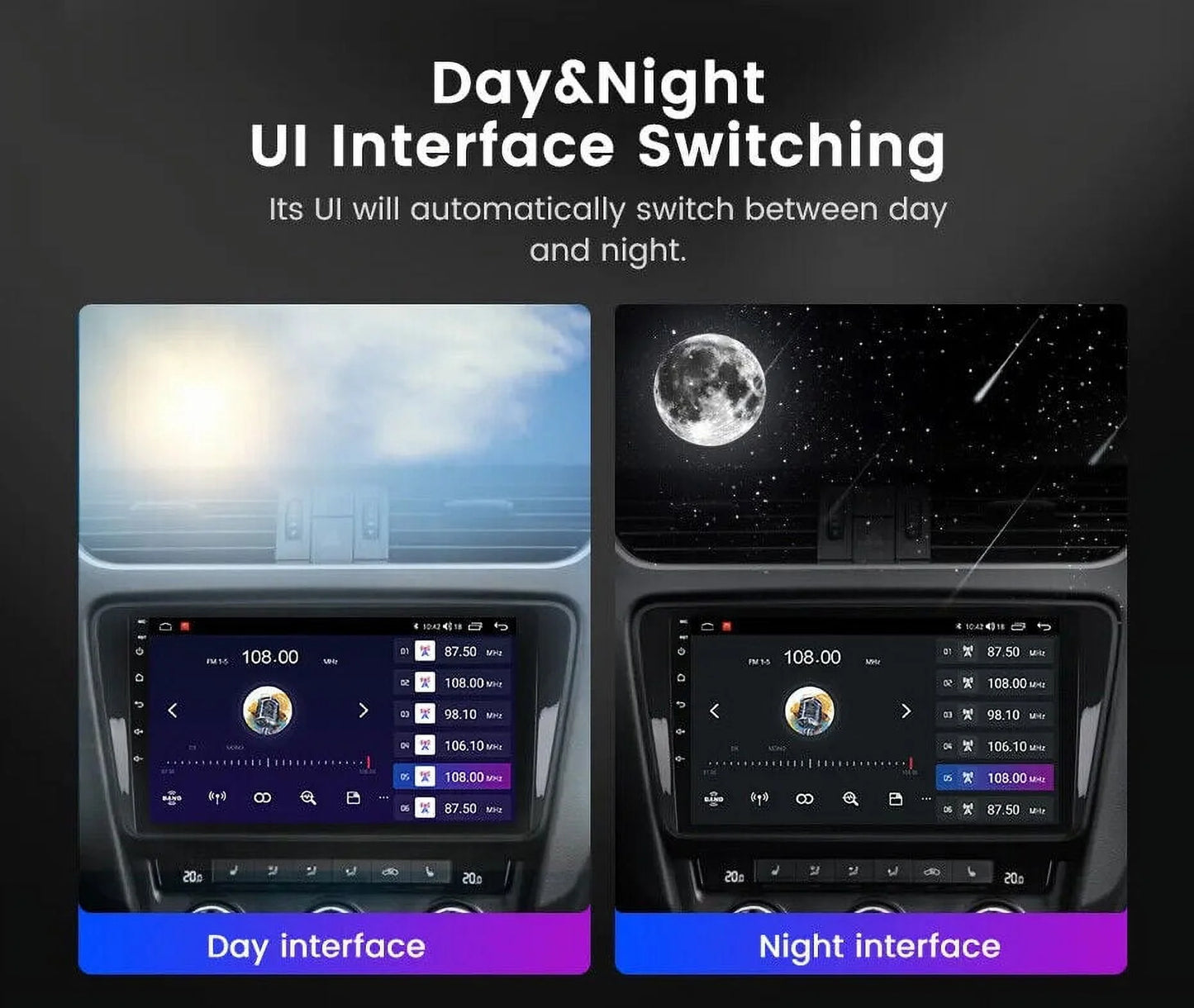 4+32G Player,Weather,Play Unit Android Car GPS Android Head DSP Store,YouTube Double Apple Multimedia Din Stereo 1280X720 AM/FM Navigation QLED Universal Wireless Screen Carplay Auto Radio 9" in-Dash