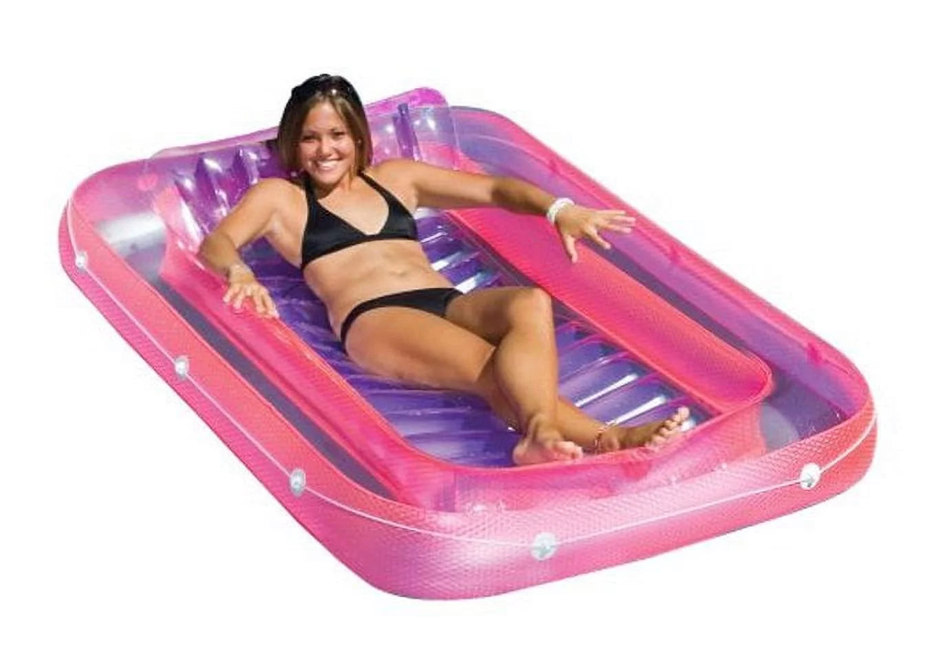 9052 (6 Pack) Box) Pool Suntan (Open Inflatable 71" Lounge Float Tub Swimline