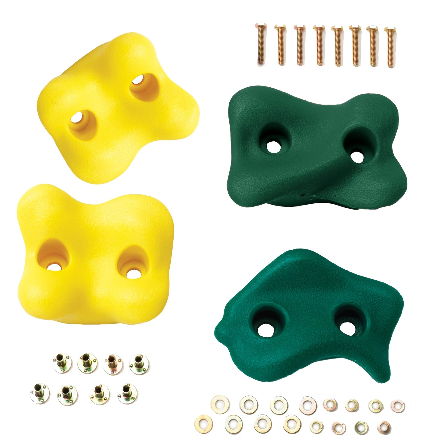 (Set 4), of Climbing Green and Swing-N-Slide Rocks Plastic Yellow