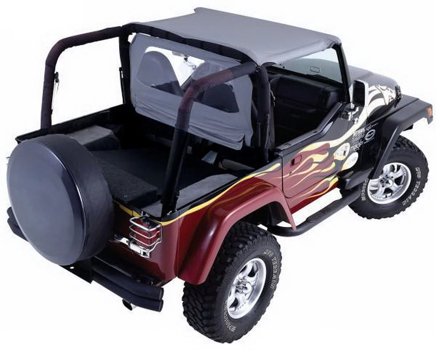 & Jeep Rampage RealTruck 4 990035 2007-2018 Black Wrangler by JK Door, Diamond Windbreaker 2 Door For