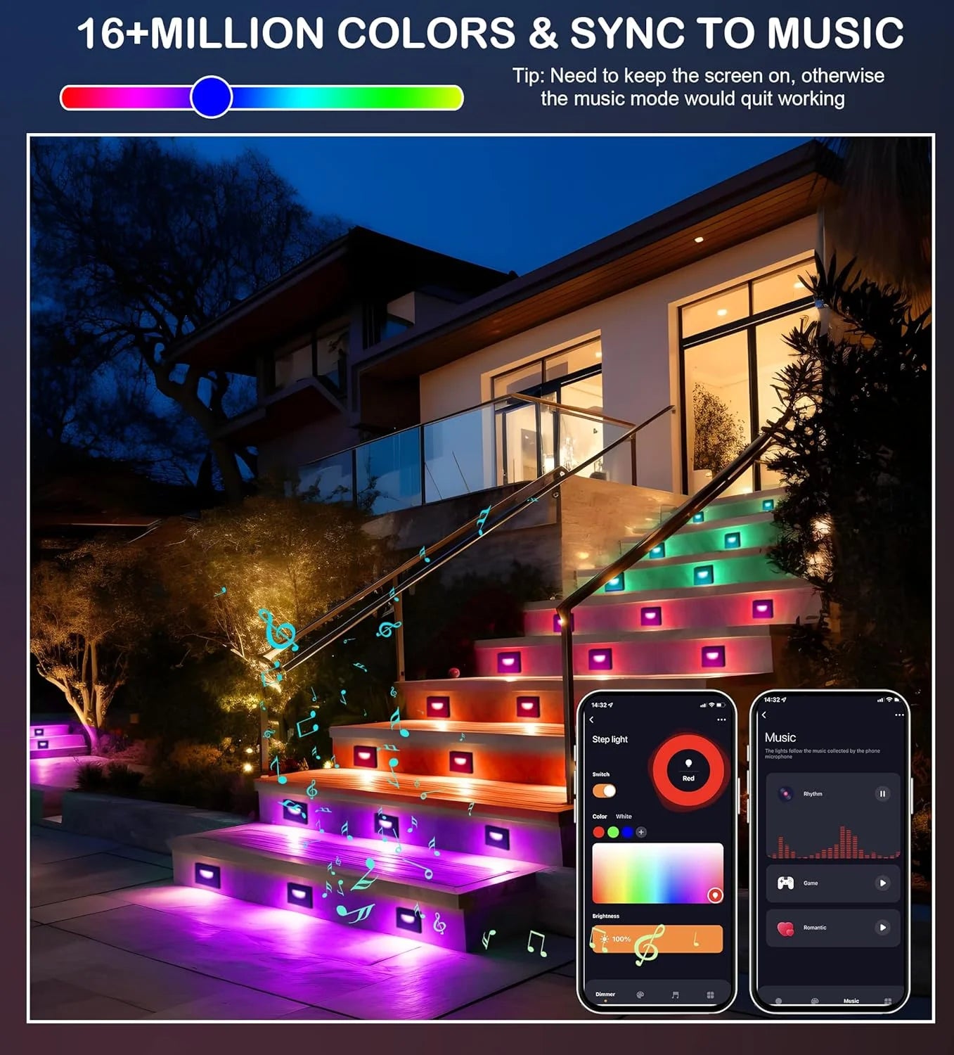 with Lights,3W Indoor Outdoor and Stair Color LED Google 6 Smart RGBCW Step Pack Included,Compatible Lights, Assistant, 120V 2700K-6500K,Hub Changing Home