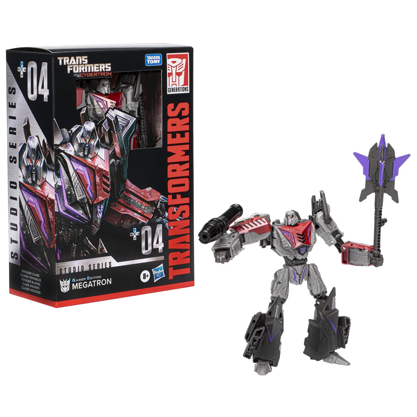 (6.5”) Converting 04 Edition Series Megatron Gamer Figure Transformers Studio Voyager Action