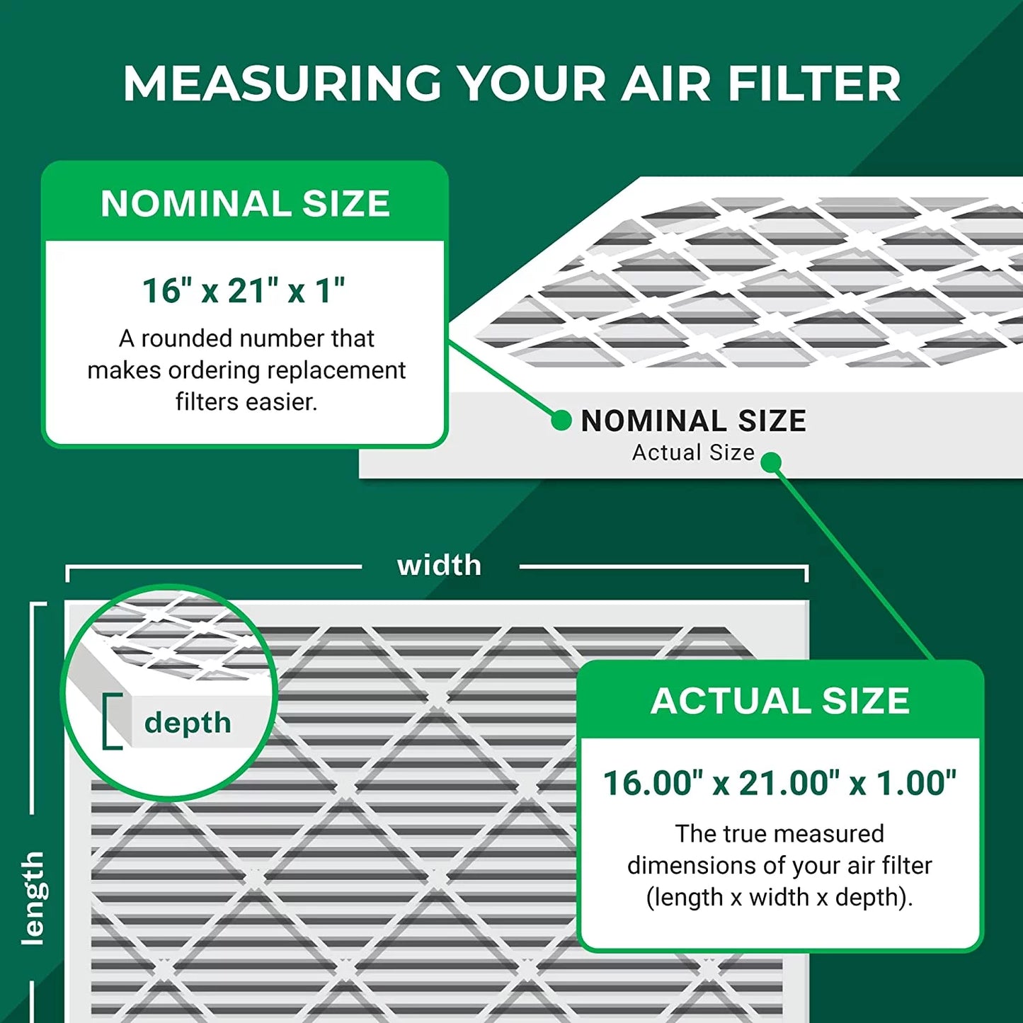 13 (6-Pack) HVAC Pleated Filterbuy AC Furnace Air 16x21x1 MERV Filters