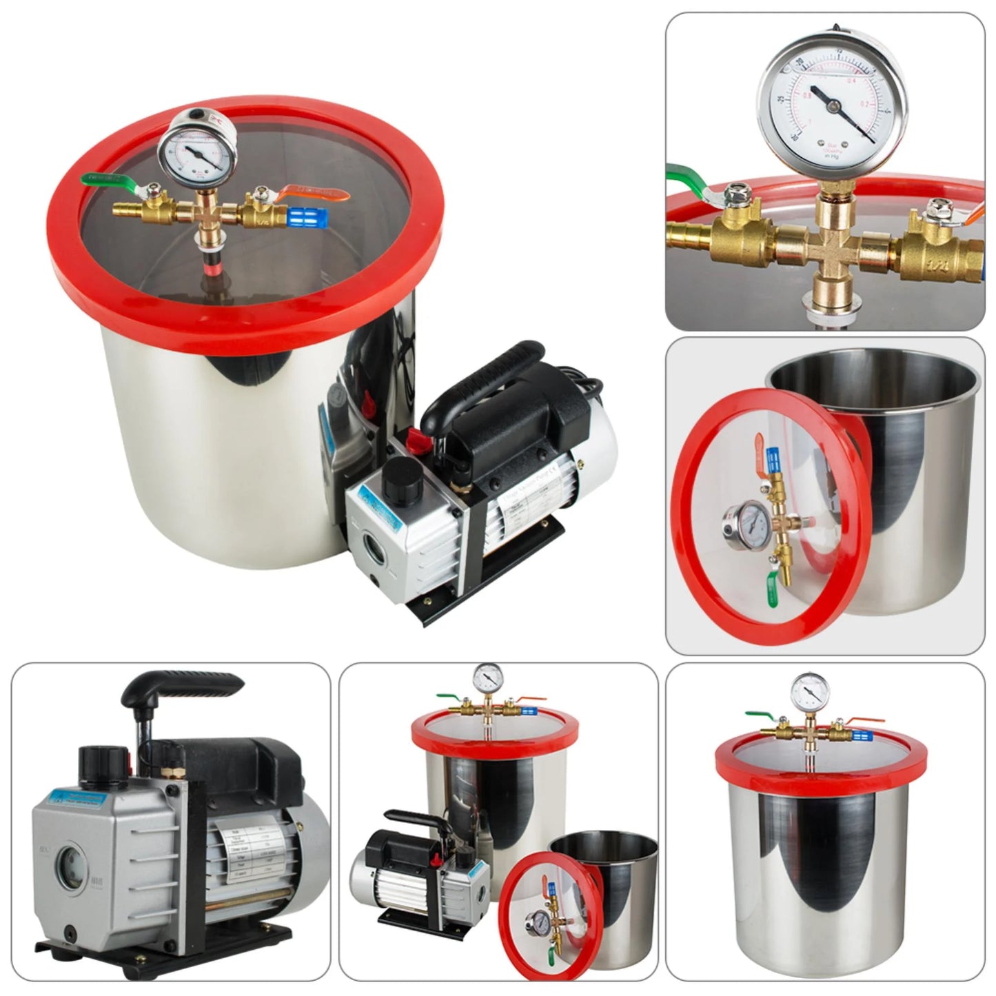 Steel Powerful Vacuum our Stainless with and Silicone Pump Machine Remove Bubbles Air Effortlessly Kit