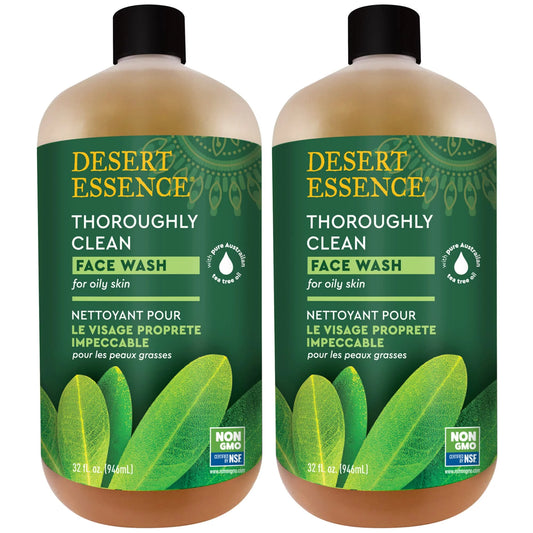 With Fl Wash Thoroughly Desert & Non-Drying, Oz Tree (Pack Clean Hydrating 2) Tea Oil, Of Face 32 Essence,