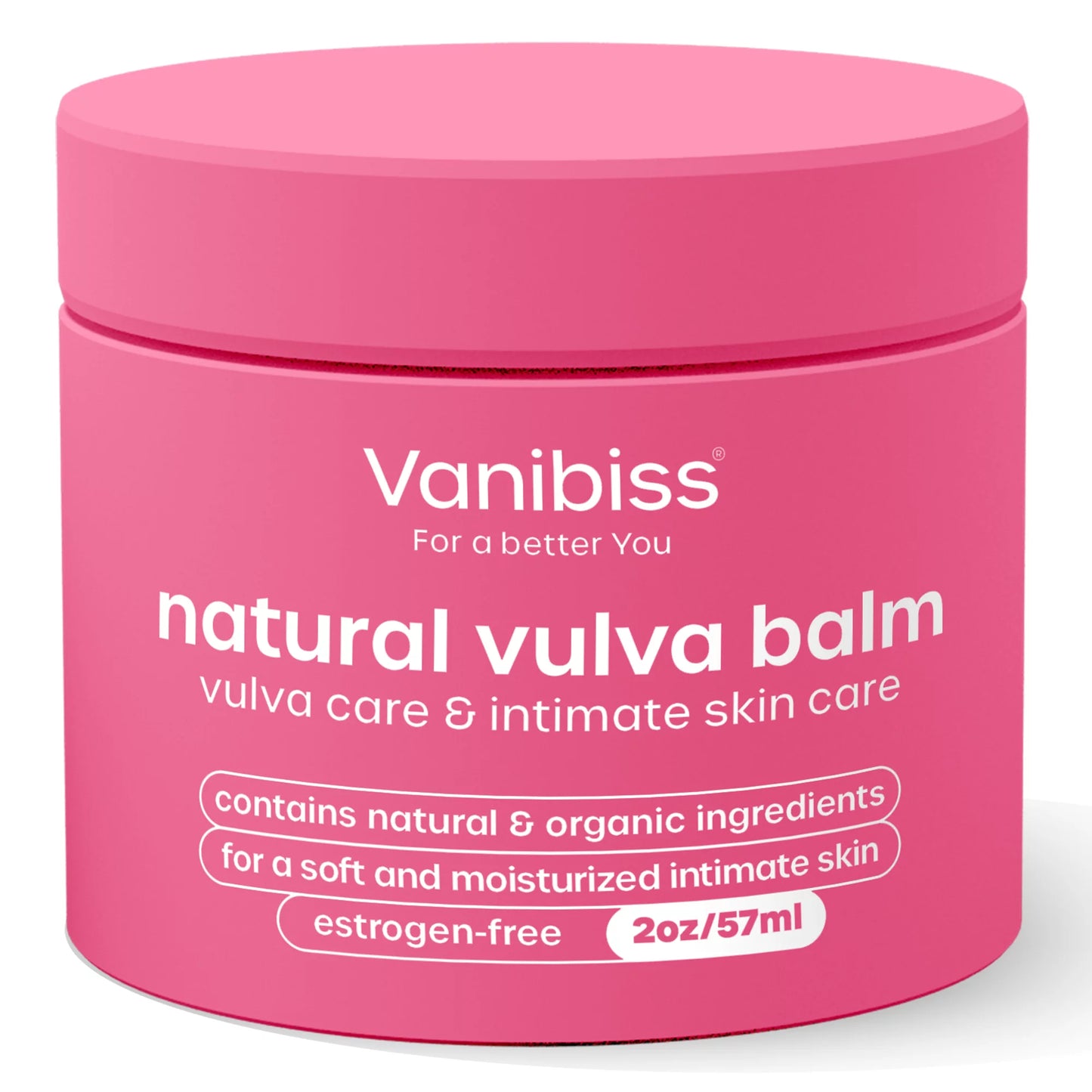 Vanibiss Free Natural Vulvar - - Vulva (2oz) Estrogen Vaginal Moisturizer Balm