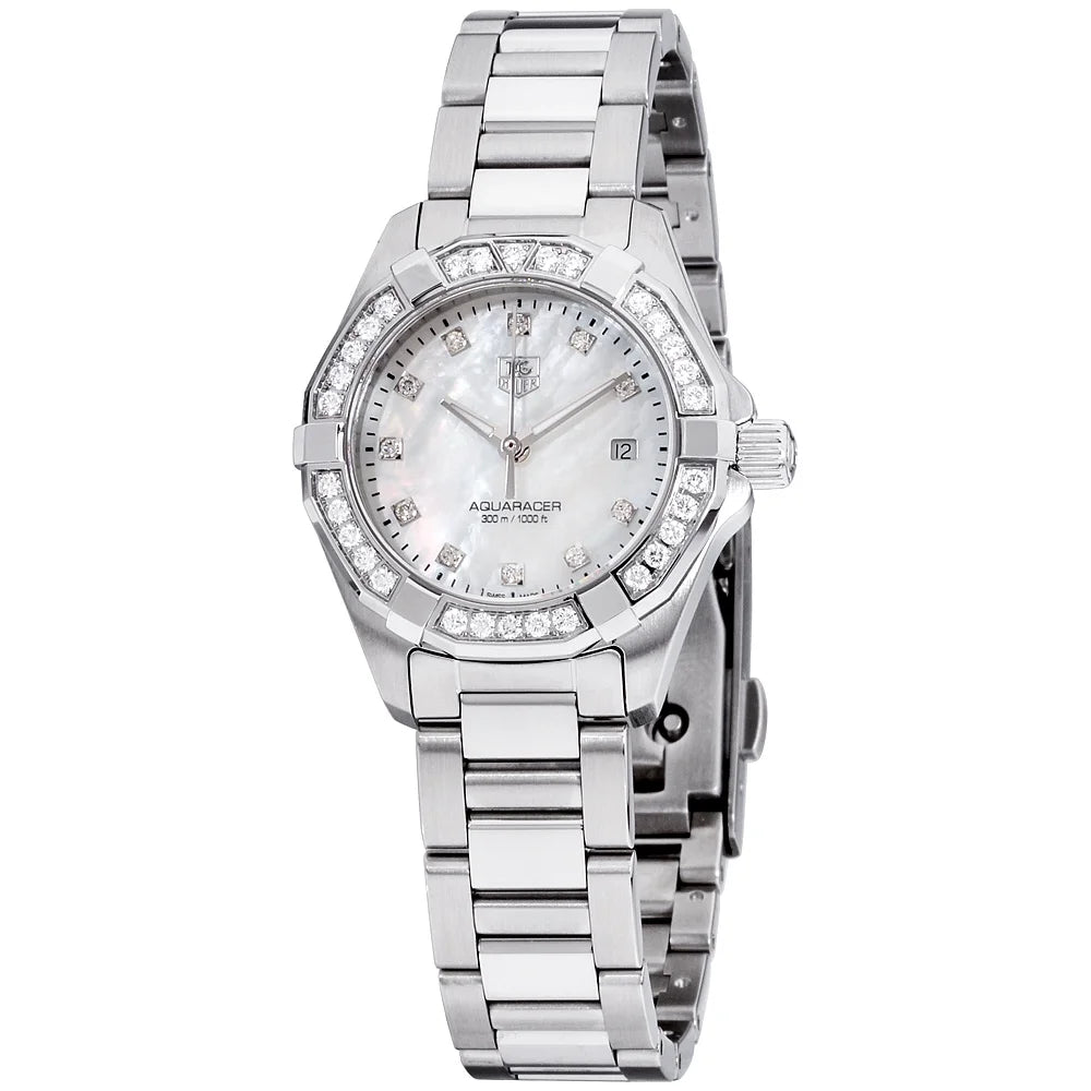 Stainless Pearl Heuer Mother Steel Watch Dial Ladies Of Tag WAY1414.BA0920