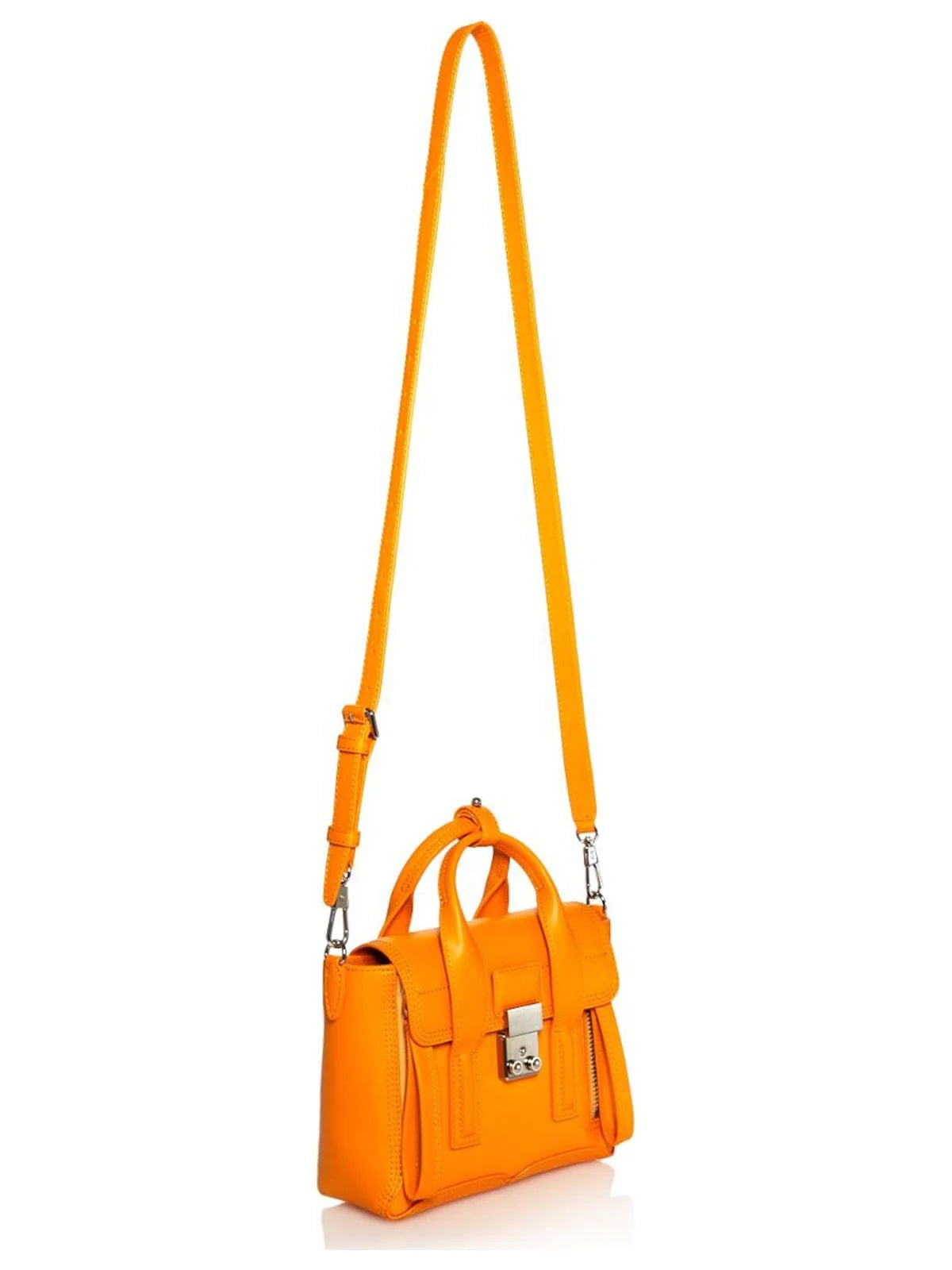 3.1 46 Zippered Orange Mini Adjustable Strap Women's Flat PHILLIP Band Crossbody Satchel Double Solid Handbag Pashli LIM