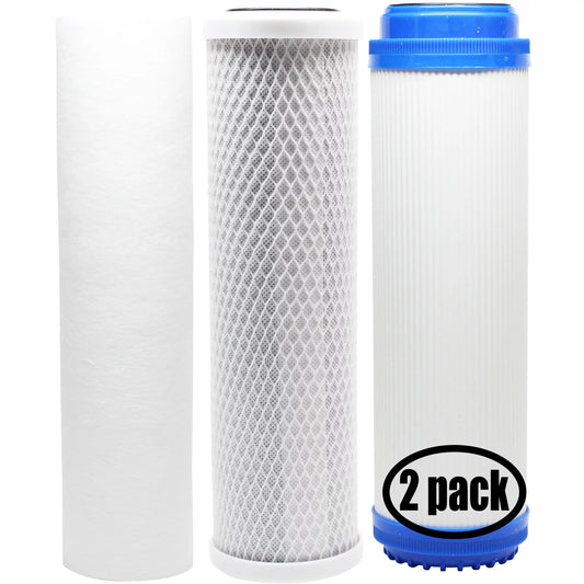 2-Pack Denali Filter System Block Filter Filter, - & Pure 158215 Filter - Brand Carbon Pentek Compatible PP GAC for Kit with Includes Sediment RO