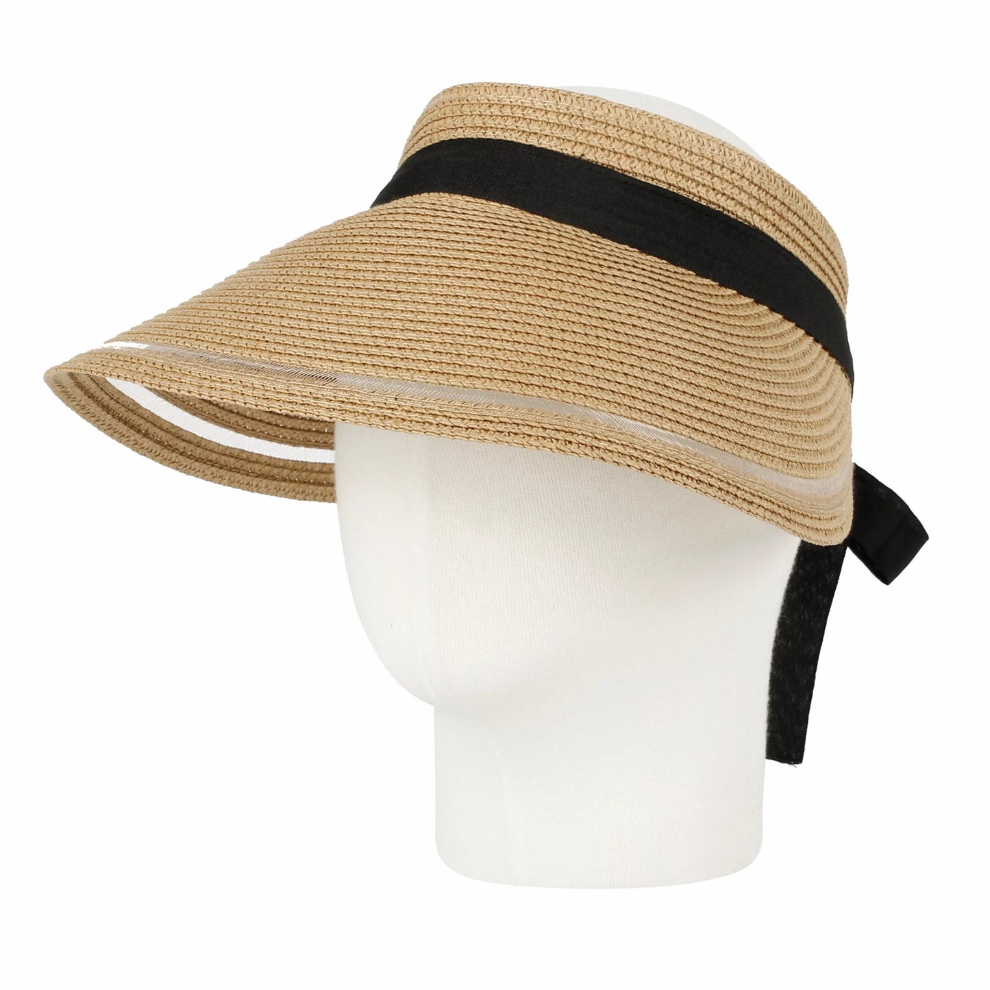 WITHMOONS Summer (Beige) Wide Hat Sun Brim Packable SLV1280 Visor Womens Beach