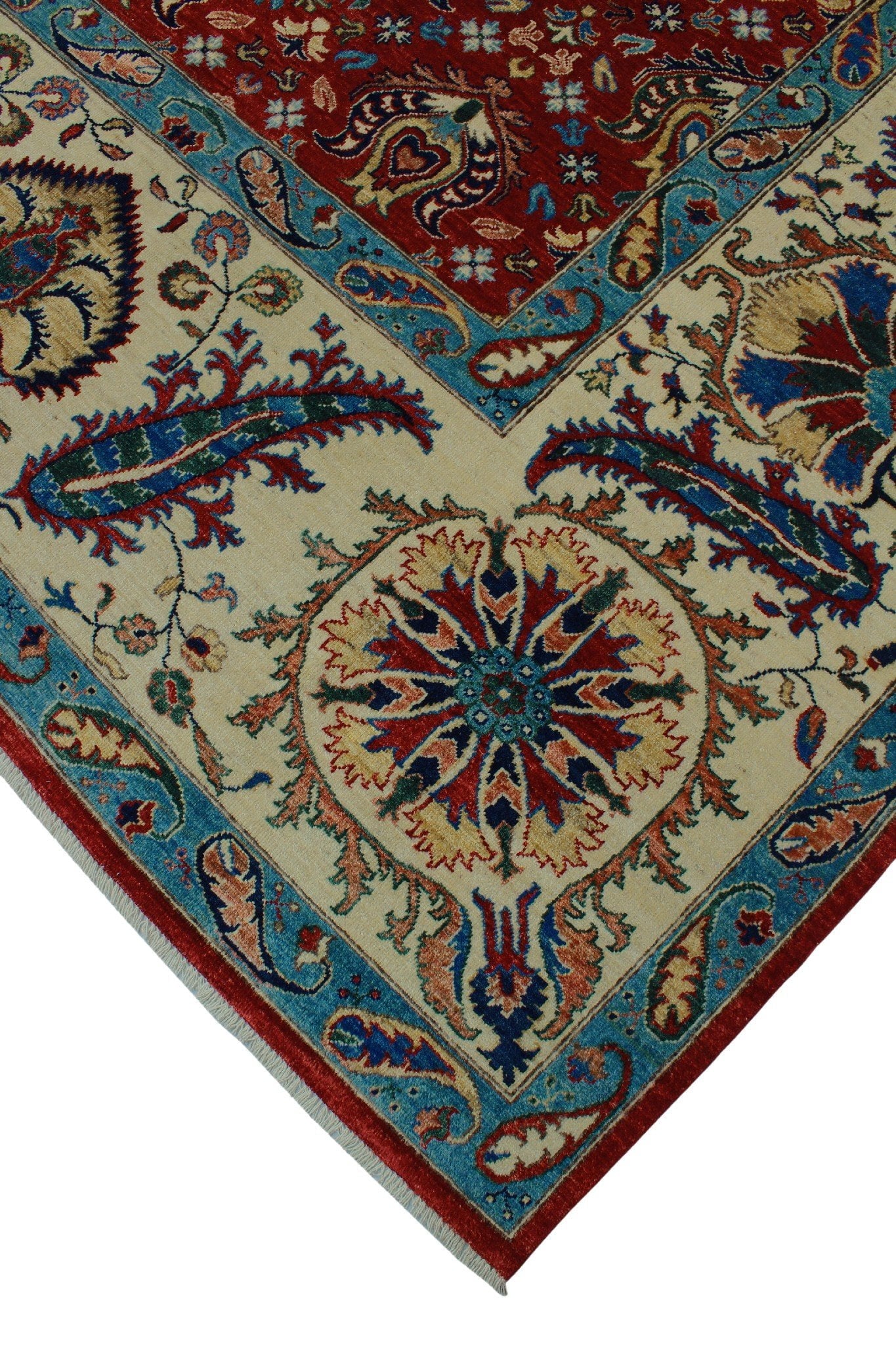 8'1" x Red/Ivory Rug, 9'9" Aria Dona