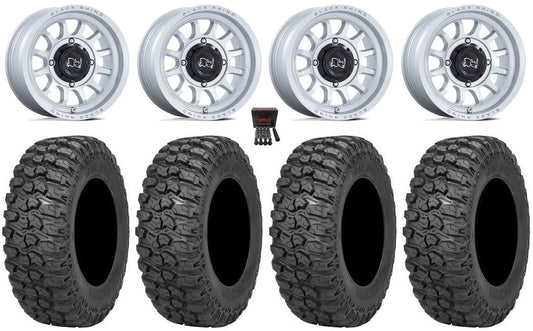 Trail Si 32" Rapid Can-Am 2.0 Tires Renegade Defender Maverick 15" Saw Commander Rhino Black Wheels Outlander