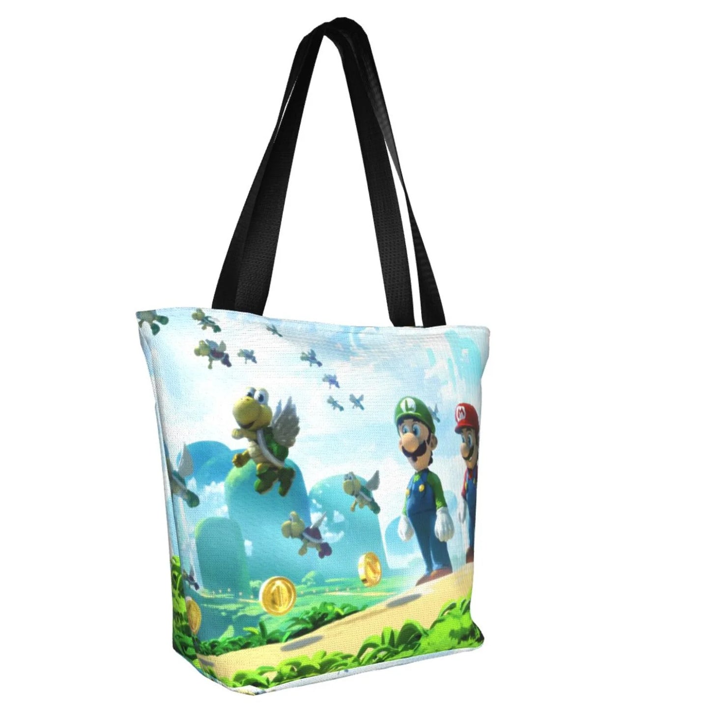 Women's Luigi Large Tote Mario Shoulder Business For Handbag Capacity Work Beach Cartoon School Shopping Bag Super Travel