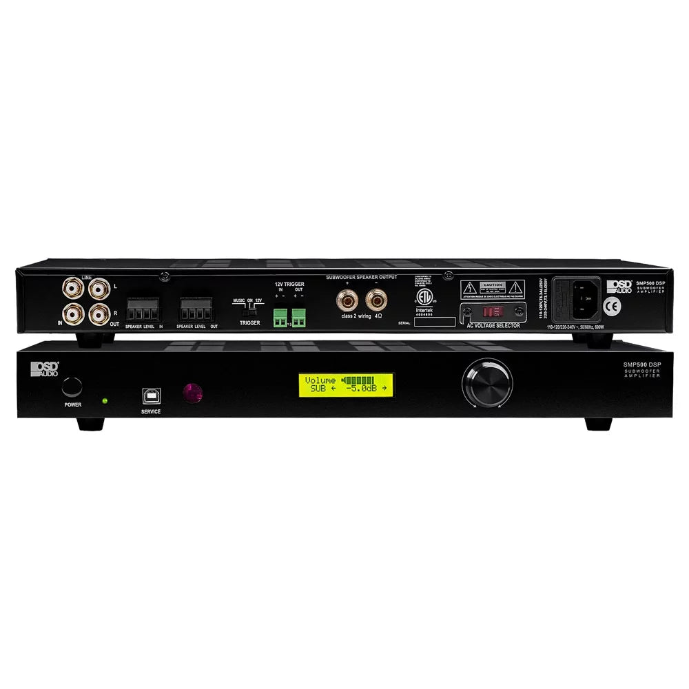 4 Ohm DSP SMP500 Auto OSD Control Mono -8 Class Sensing, 800W Amplifier, Subwoofer App D ETL, Certified CE