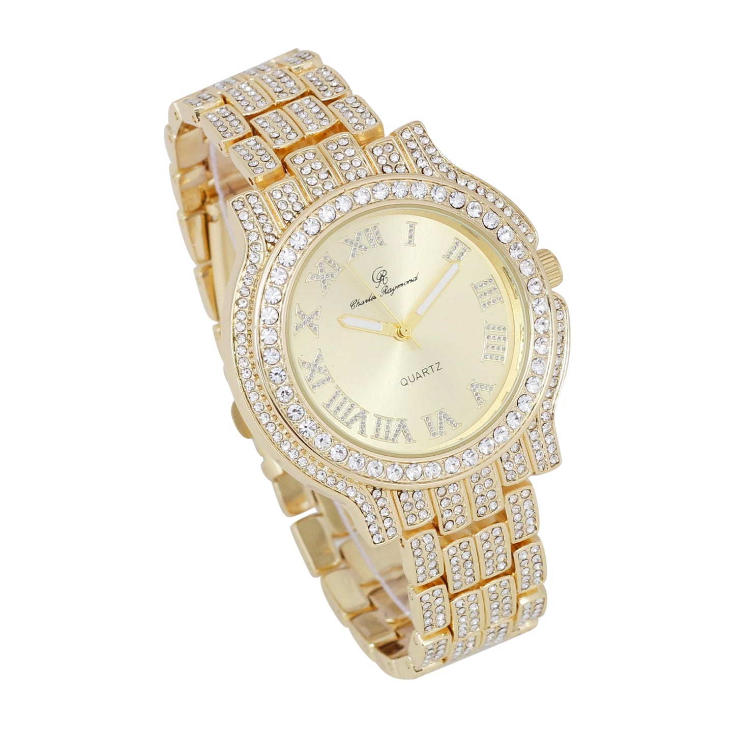 Timeless (L0504LA-T a blinged-Out to Beauty Out Women's Diamonds Glamour Luxury Watch, Iced and Testament Classic-GLD) Crystal True