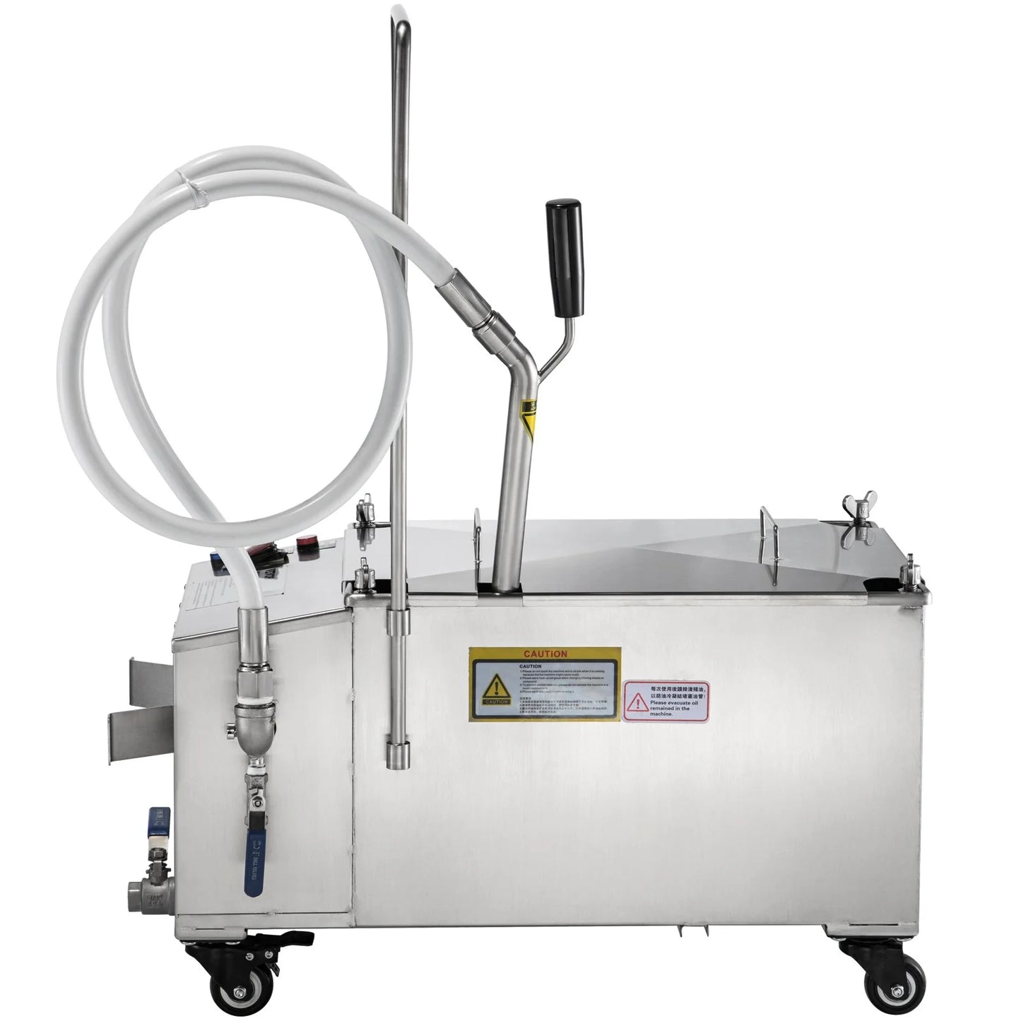 116 at Fryer with 300W 110V Oil Mobile Filtration System lbs Hose Filter, Pump VEVOR and