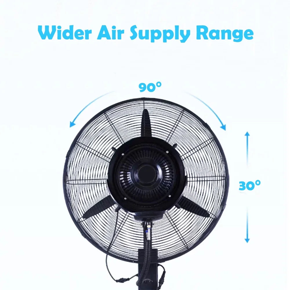 Spray Water Tank Fan with Cooling Industrial Humidifier INTSUPERMAI Mist 42L Electric Fan