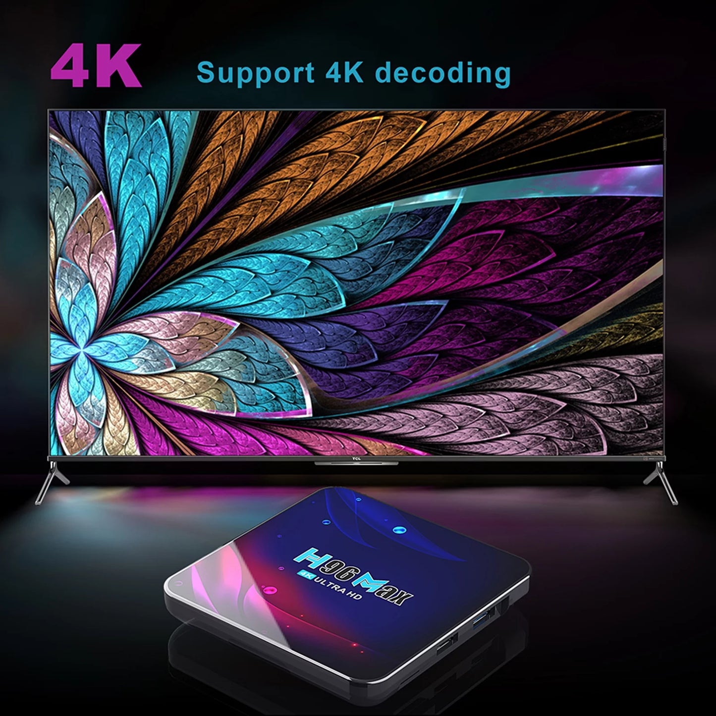 V11 Remote 4K WiFi, 11.0 UHD Player, Android BT4.0, Smart 4GB64GB, Dual-band Control Video