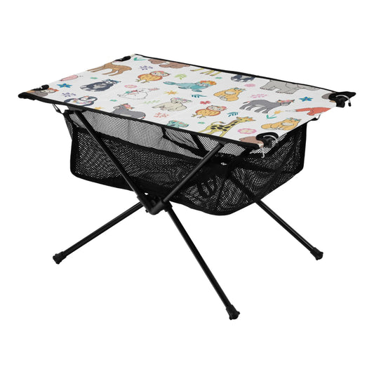 Travel Elephant Beach Cartoon Outdoor with Fishing Giraffe for Storage Camping Picnic Table Folding Bag Table Fox BBQ Portable Table Compact Bear