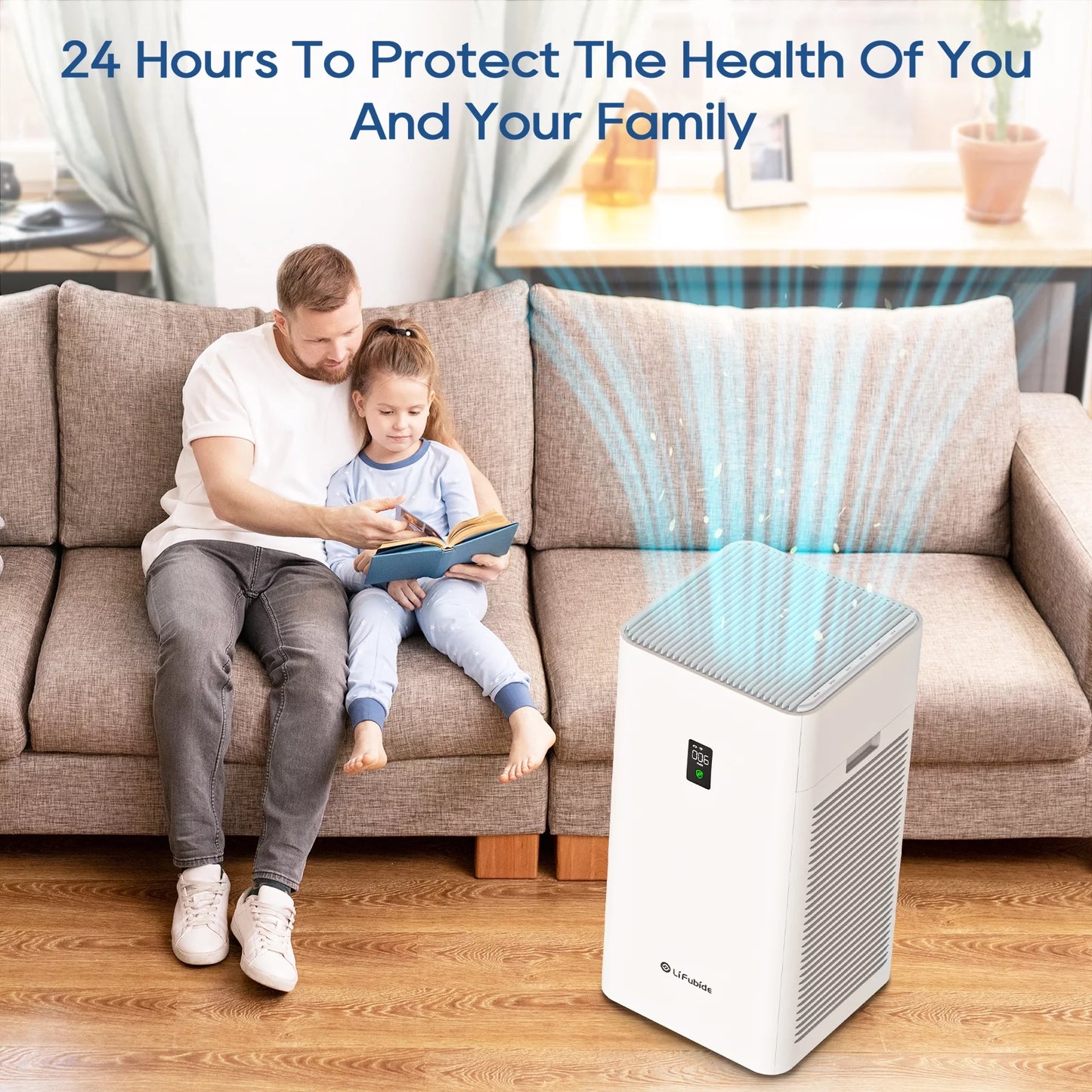 0.01 Air H13 Purifiers Low Smart Bedroom,Removal Coverage,24dB Purifier, Dust,PM2.5 True Odor Pet Large Room Sq.Ft 99.99% Of Microns Monitor, Air Smoke Lifubide Particles, Dander Noise HEPA,4555 For