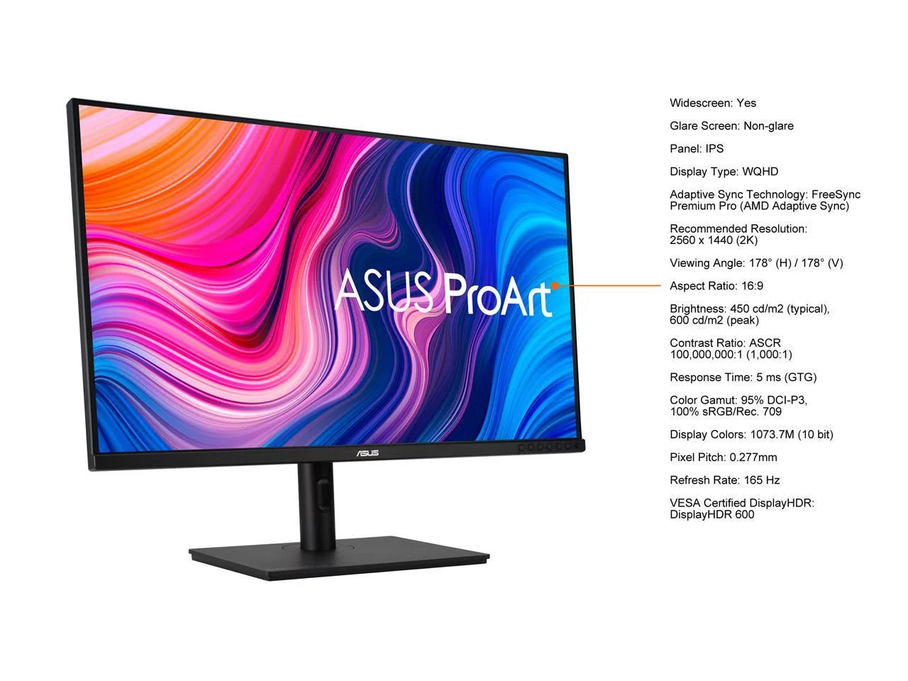 2, E USB-C Monitor Power 32" 1440), DCI-P3, 1440P Display 95% USB Delivery, ProArt HDMI, (PA328CGV) (2560 Verified, sRGB/Rec.709, 3.1 &lt; C-c Delta 165Hz, - QHD ASUS Calman 100% IPS, x DisplayPort, Hub,