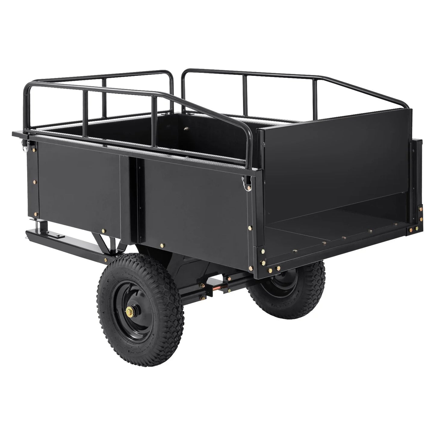 with for 15 Duty VEVOR 750lb Garden Dump Utility Lawn Riding Steel Cubic Trailer, Capacity, Cart Feet Trailer Tractor Mower Heavy ATV