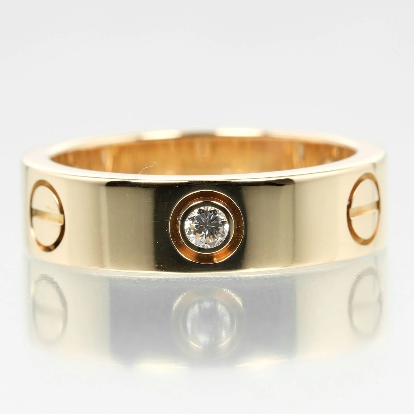 15 8.67g, diamond, (Good) I132124019 Love Cartier Pre-Owned 3P, half gold, yellow ring, approx. K18 size