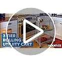 Trolley and | | Mesh Kitchen Multi-Function and | Rolling with Cart Storage Metal Organization Handle Cart Wire Silver Storage 3-Tier Heavy-Duty Wheels Mount-It! for