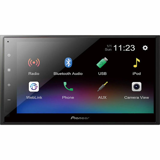 Touchscreen inch Digital Media Black - Ready Back-up Amazon Receiver Capacitive Alexa, Camera - 6.8 Pioneer