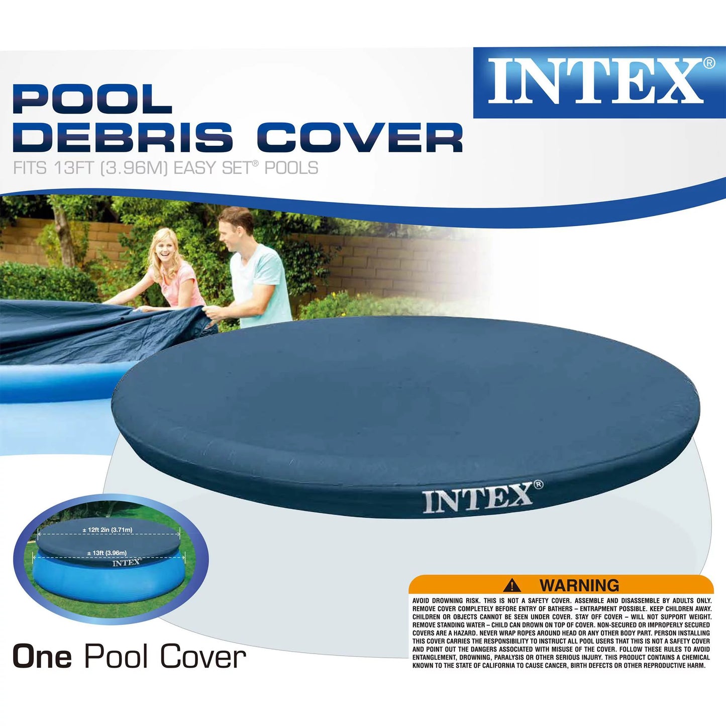 Above Pool Intex Kit Maintenance & Pool Set Easy x Swimming Cover 12" 13' Ground