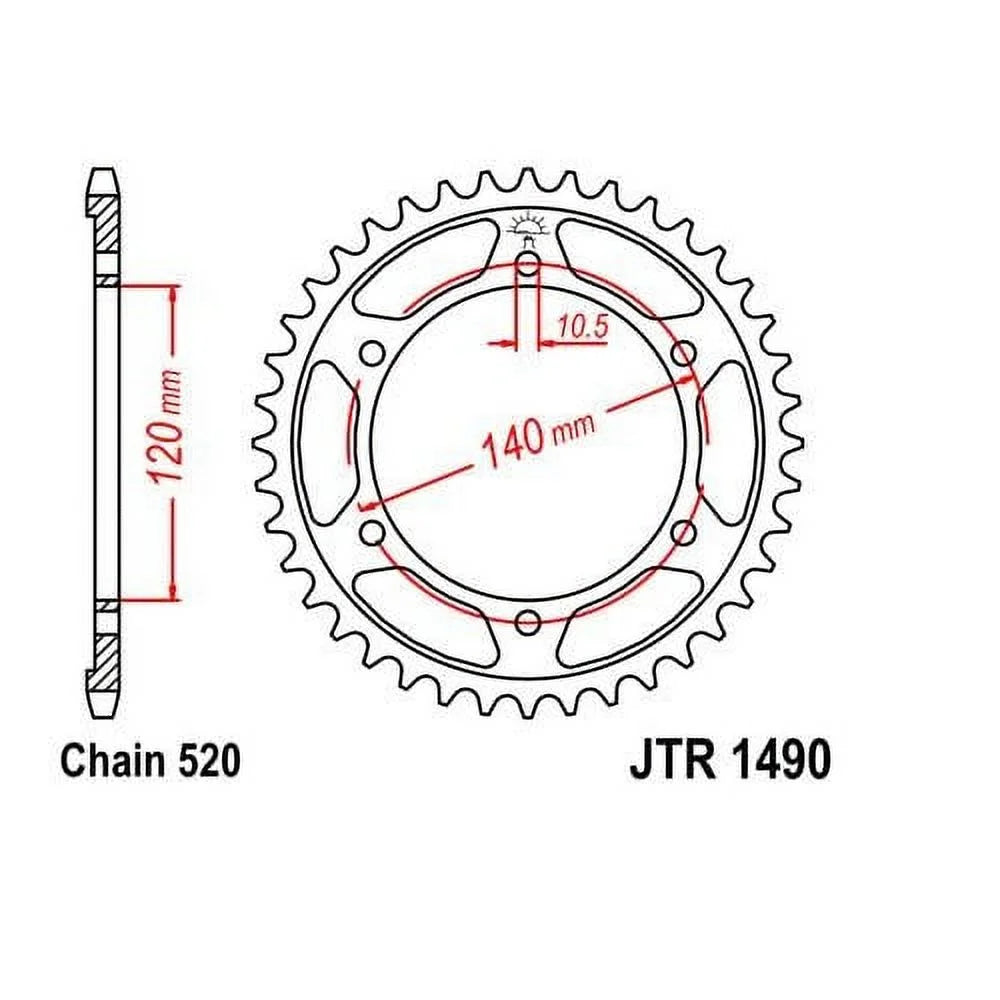 Steel 1997 Street JT Sprocket 42T GSX-R600 Rear for SUZUKI