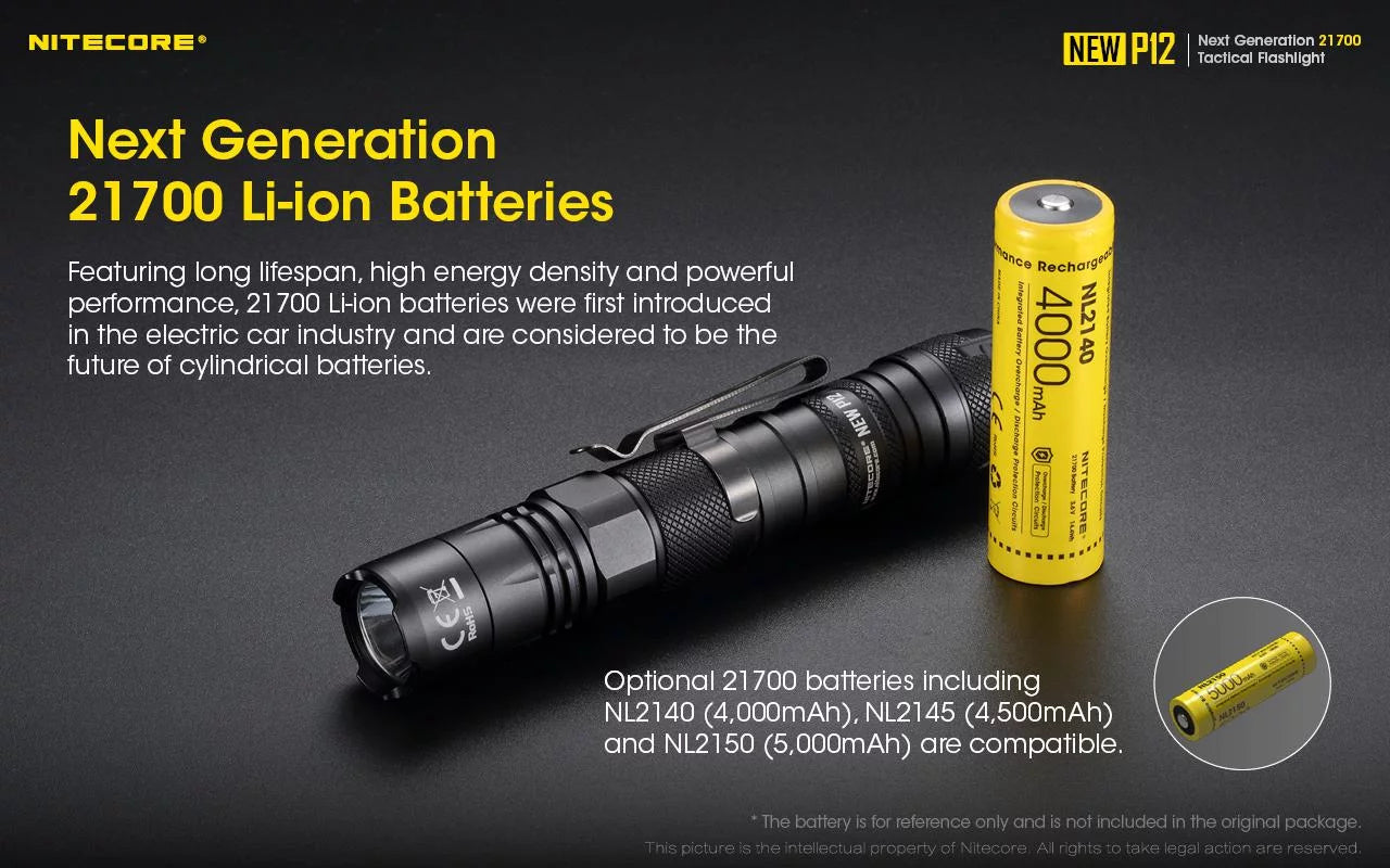 Version USB Battery, 3Amp Adapter LED - Wall Lumens w/NL2150HPR P12 Nitecore New Cord, and 1200 Flashlight