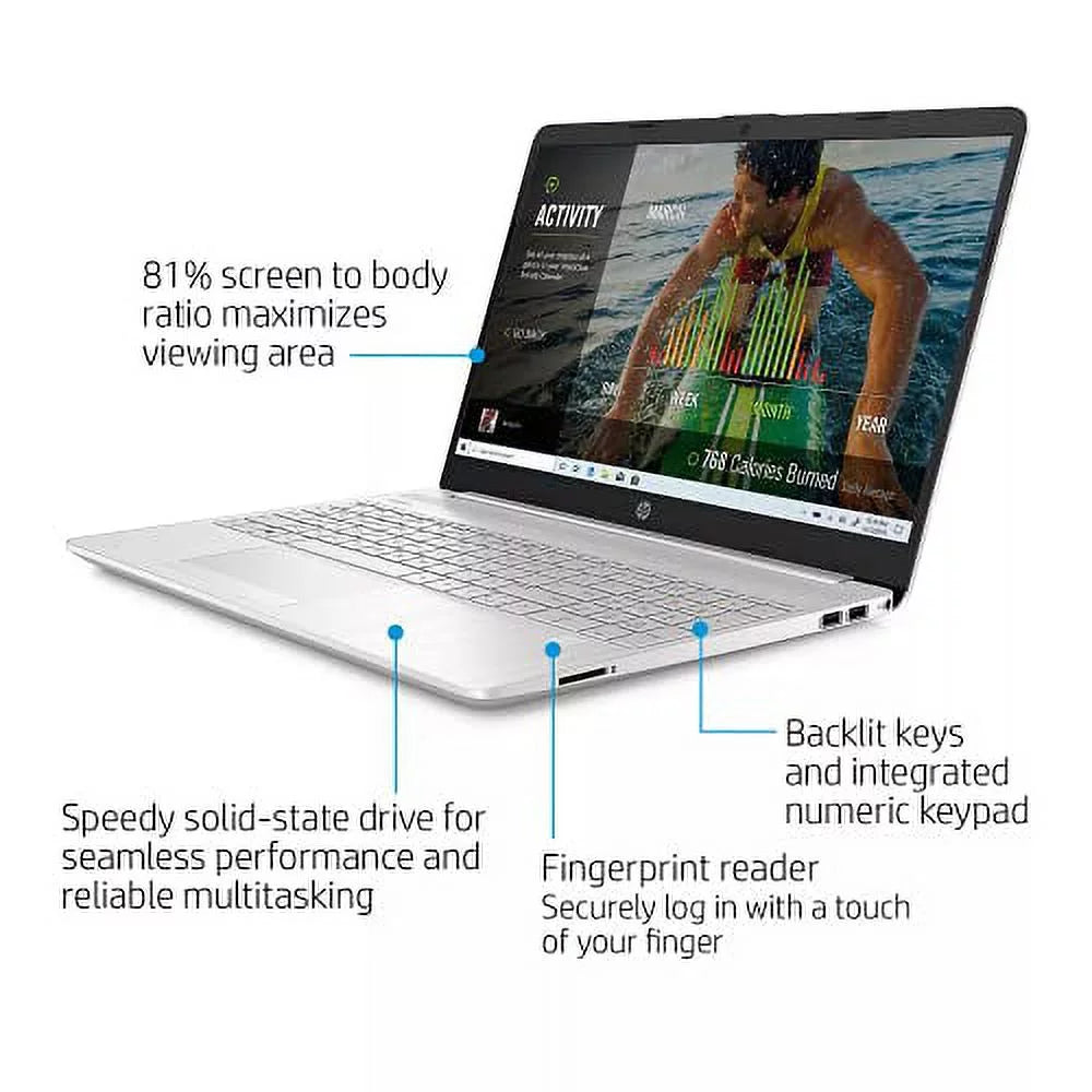 15.6" Webcam PC WiFi Intel 8GB Silver 4-Core Keyboard Windows NVMe i5-1135G7 Touchscreen Iris USB-C 2022 Laptop Pro Backlit 10 AC HP SSD RJ45 HD Xe BT w/RE HDMI Graphics 256GB Accessories DDR4