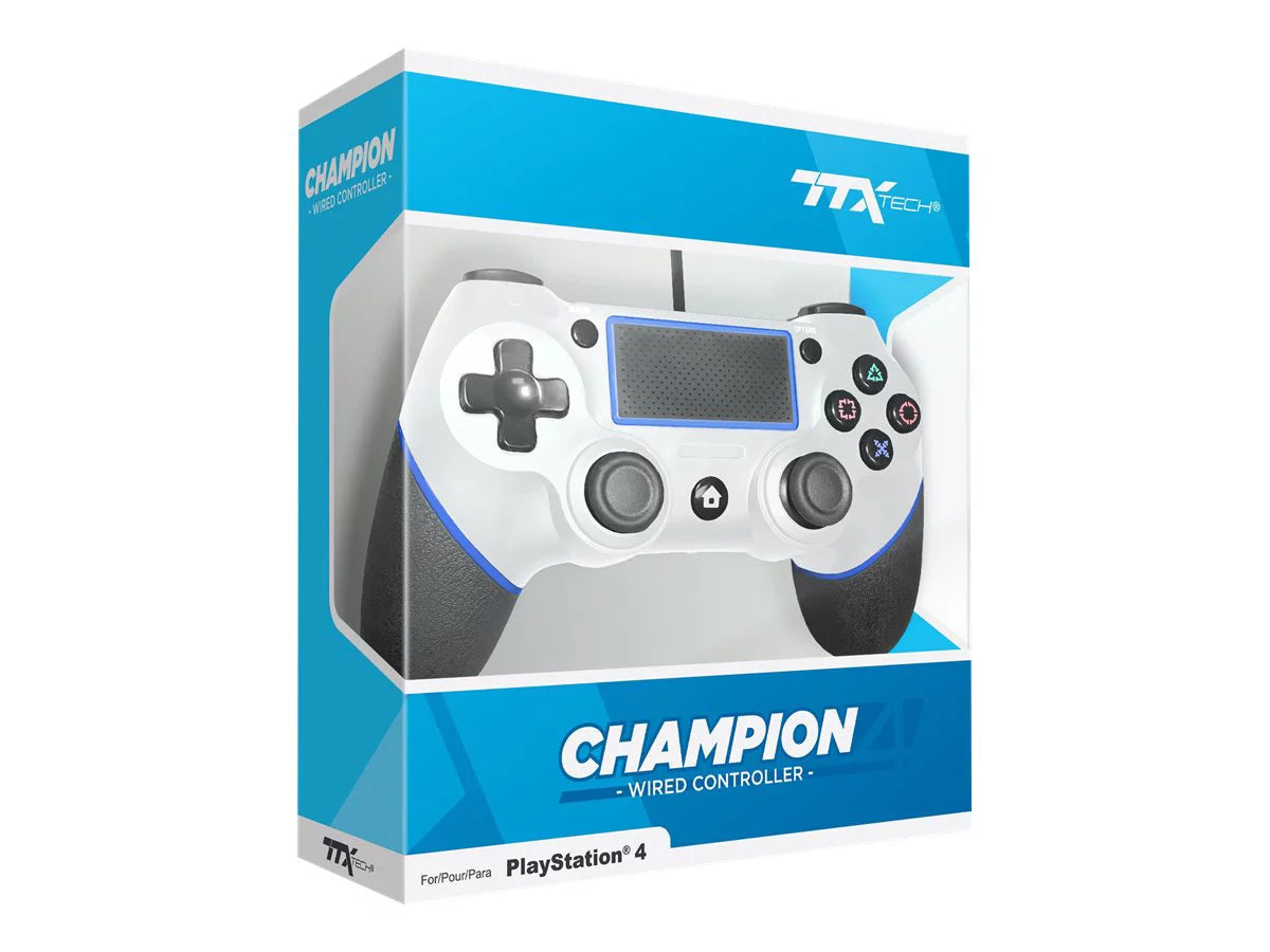 - Champion 4 Tech Sony TTX white for wired - Gamepad - - PlayStation