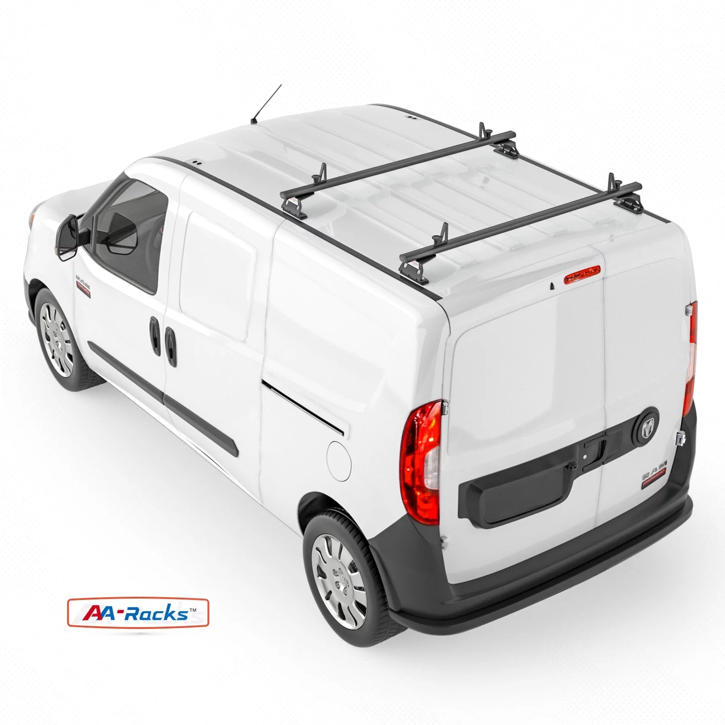 Stopper Aluminum AX312-PR System Rack Model w/ City AA-Racks 2015-On (50") Ladder Black Roof RAM 2 ProMaster Bar Van