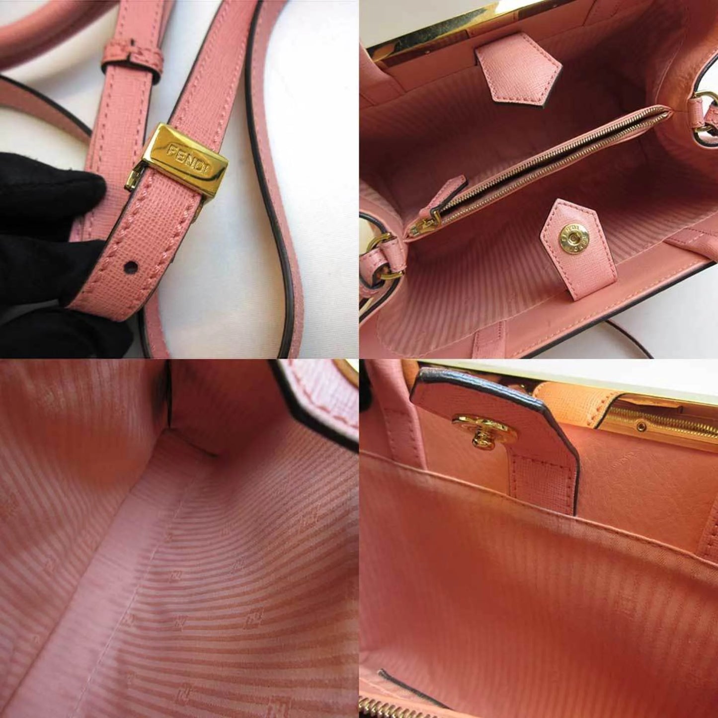 2way Ladies Shoulder Pre-Owned Hand Tojour (Good) 8BH253 Fendi Bag Pink