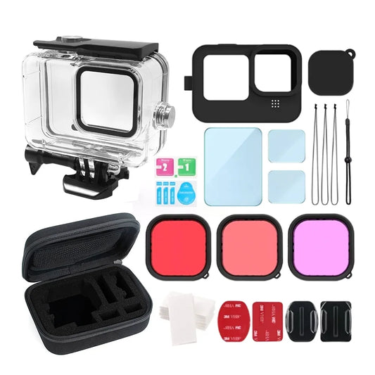 Waterproof 3pcs Kit 3pcs Waterproof Filters Camera Plates + Camera Waterproof Kit + Kit + + + Camera Dazzduo Kit Tempered Compatible + 2pcs Waterproof Camera + case 3pcs Tempered suit,Plates