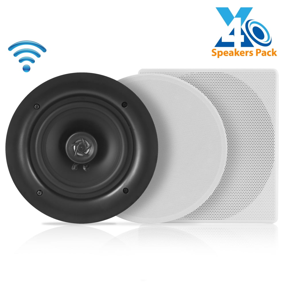 Way 2 Bluetooth 6.5 Flush Speakers, Mount Pack) Pyle Pack In 4 Ceiling Wall 200W Audio (4