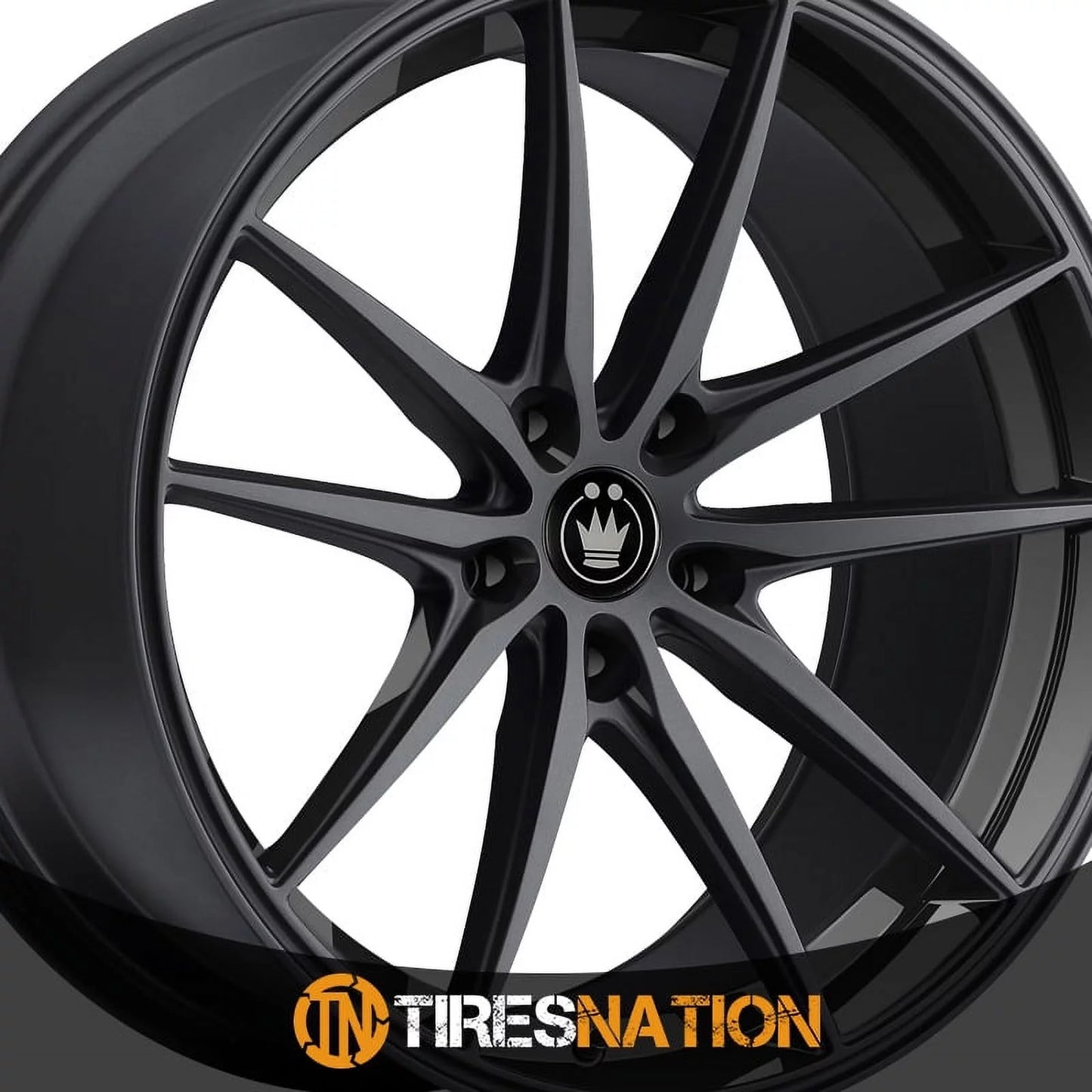 17x8 37B Wheel 5x112 Oversteer Black Gloss Konig (45mm)