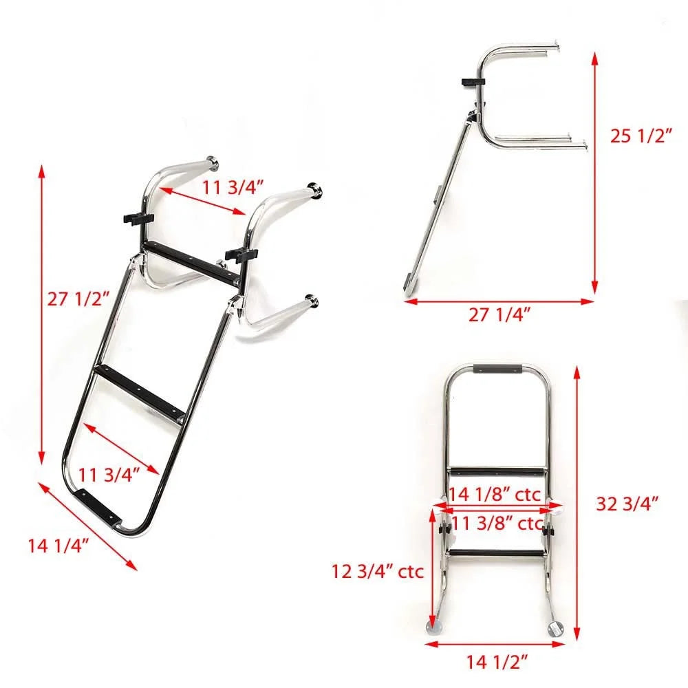 27 | 1/2 01-11-41-0002A Boat Step 3 Challenger Inch Ladder Transom