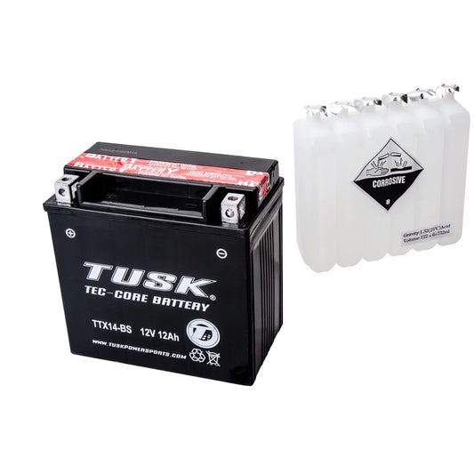 Tec-Core (ABS) Acid with TTX14BS Maintenance-Free Tusk BMW Battery For F800ST 2007-2010