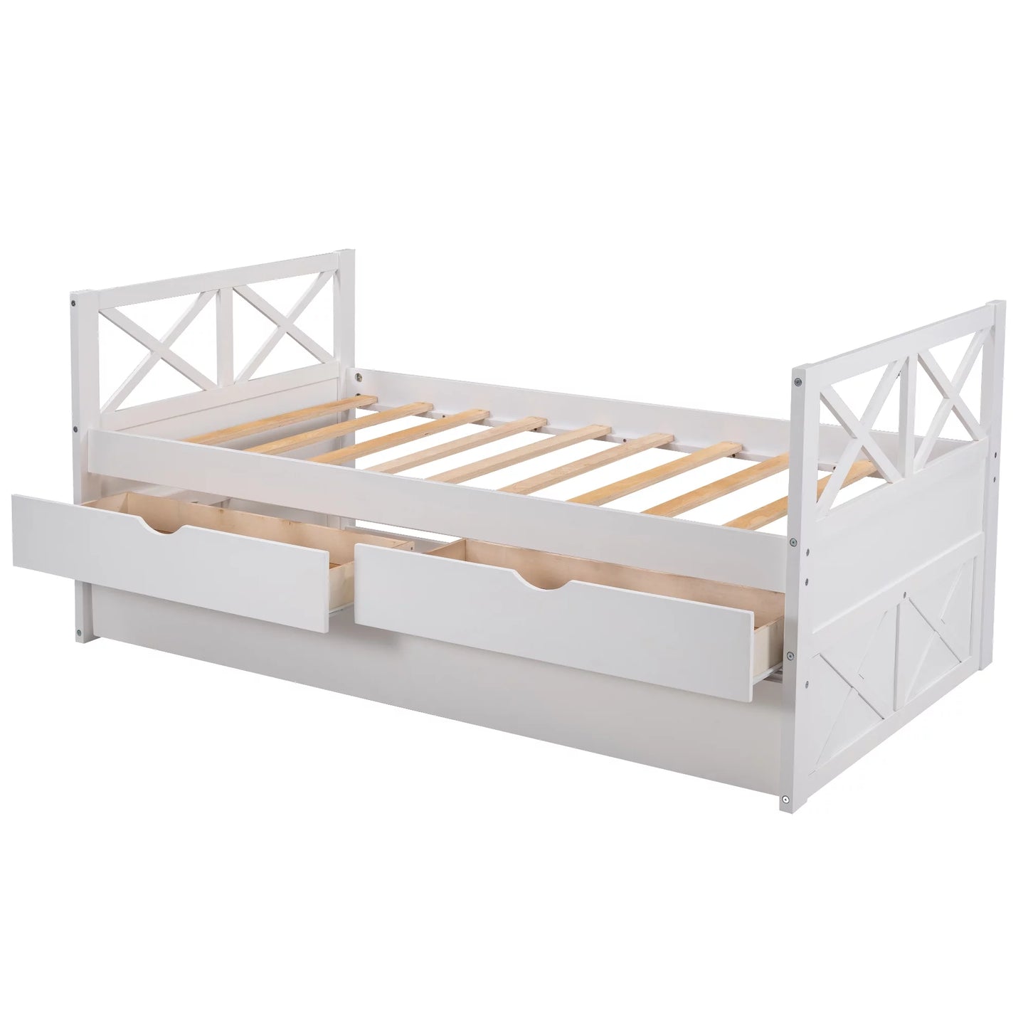 with Colors Multiple Bed Drawers, Trundle Merax Wood and Solid Captain Twin,