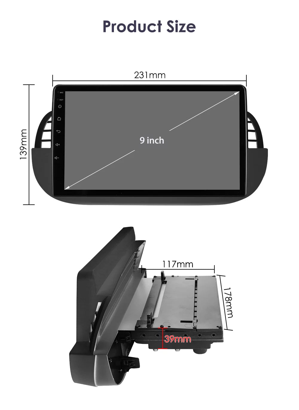 Unit IPS Wifi 2007-2014 Navigation GPS Android Carplay Fiat Stereo 2+32GB Head Radio For Car 12 500