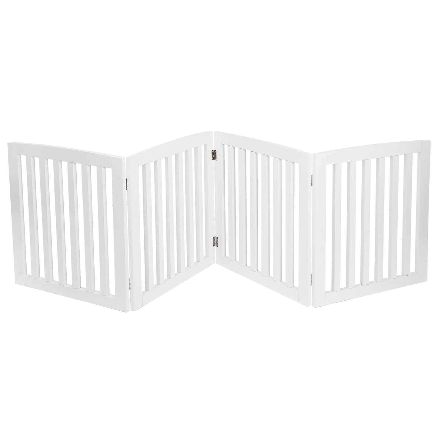 ZENY White Protectors, Dog Entryway Panels Frame 4 MDF 8 Gate Pet with Fence Foldable