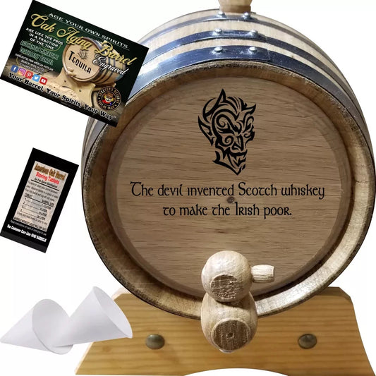 - Barrel Engraved (032) Devil Irish Aging American Oak