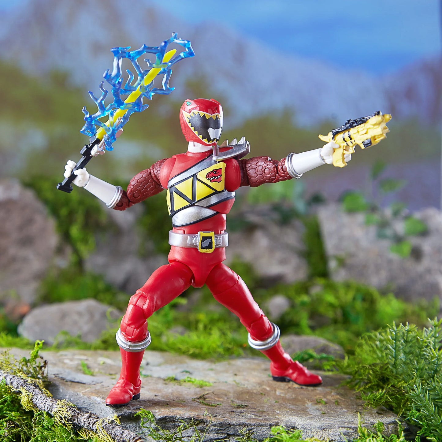 Action Toy for Boys Figure Power Lightning Ranger and Girls Charge Dino Red Collection Rangers: (6”)