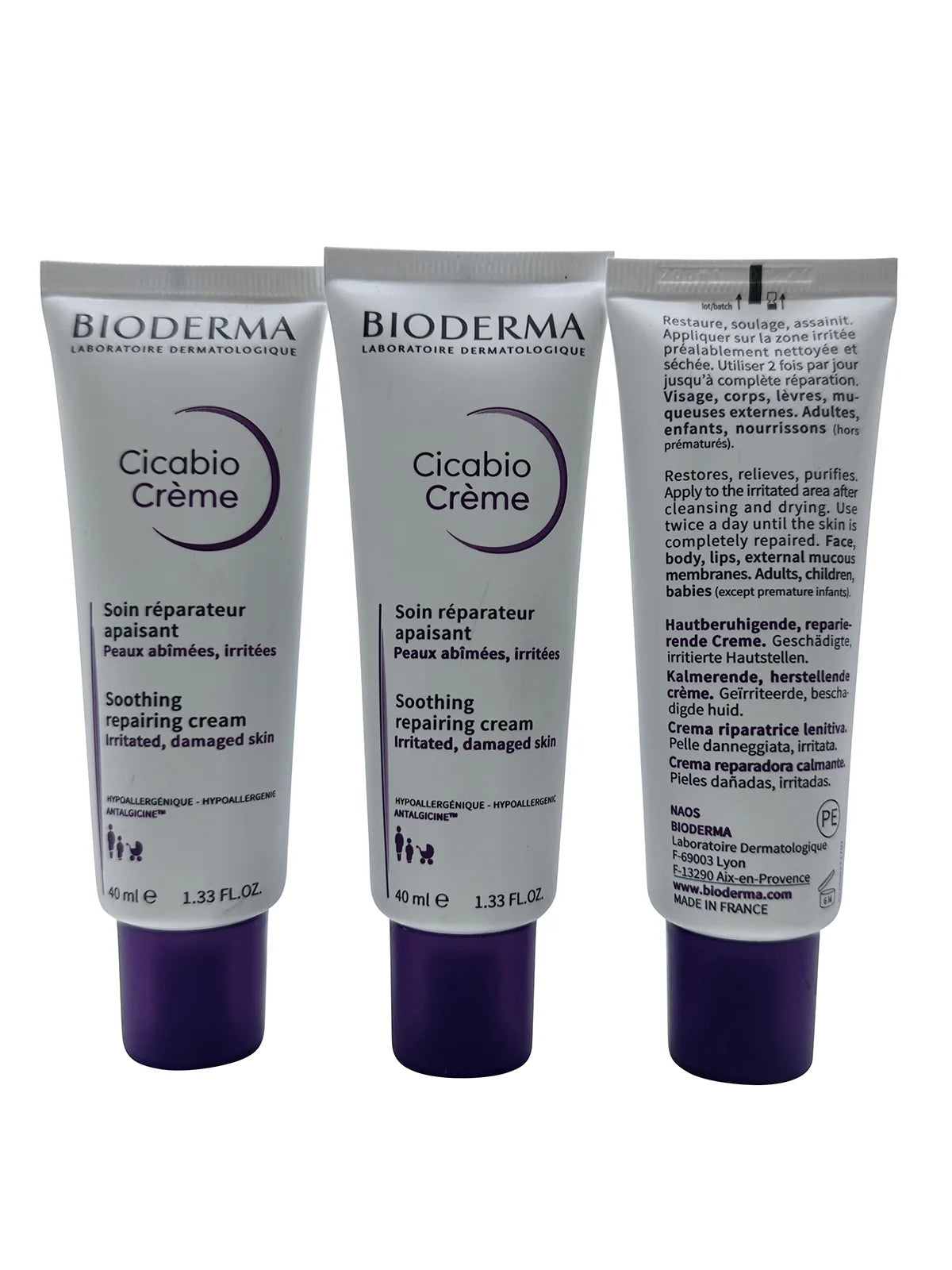 3 Skin oz of Damaged Cream 1.33 Irritated Bioderma Cicabo & Set Cream Soothing Repairing