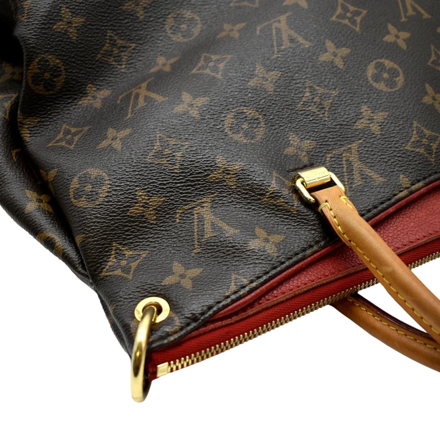 VUITTON Bag MM Pallas LOUIS Brown Canvas Monogram Shoulder Pre-owned