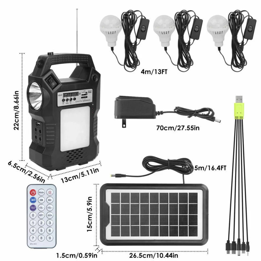 "Portable Supply, Power with display,for Solar Charge Generator Dual Station,Solar Outdoor LED Emergency Power To Lamps, Camp Panel, Station, Digital Way Power Fishing" Camping,Home Flashlights,