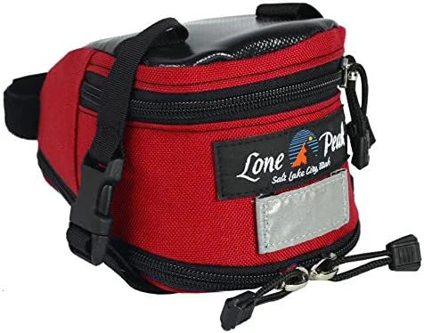 | | Expandable Mini-Wedge Red Durable Bike Bag Superior Mount 1000 Pack Seat | Saddle Bikepacking Bag Nylon (Made USA) Bag - Peak The in | Bicycle | Lone Seat D